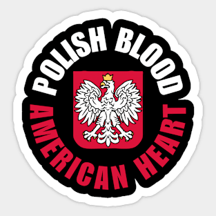 Polish Blood, American Heart Sticker